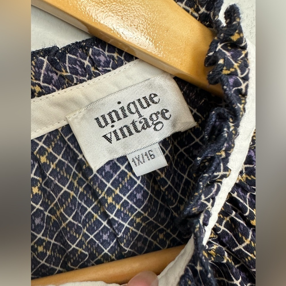 Unique Vintage Black and White Midi Dress - Picture 7 of 7